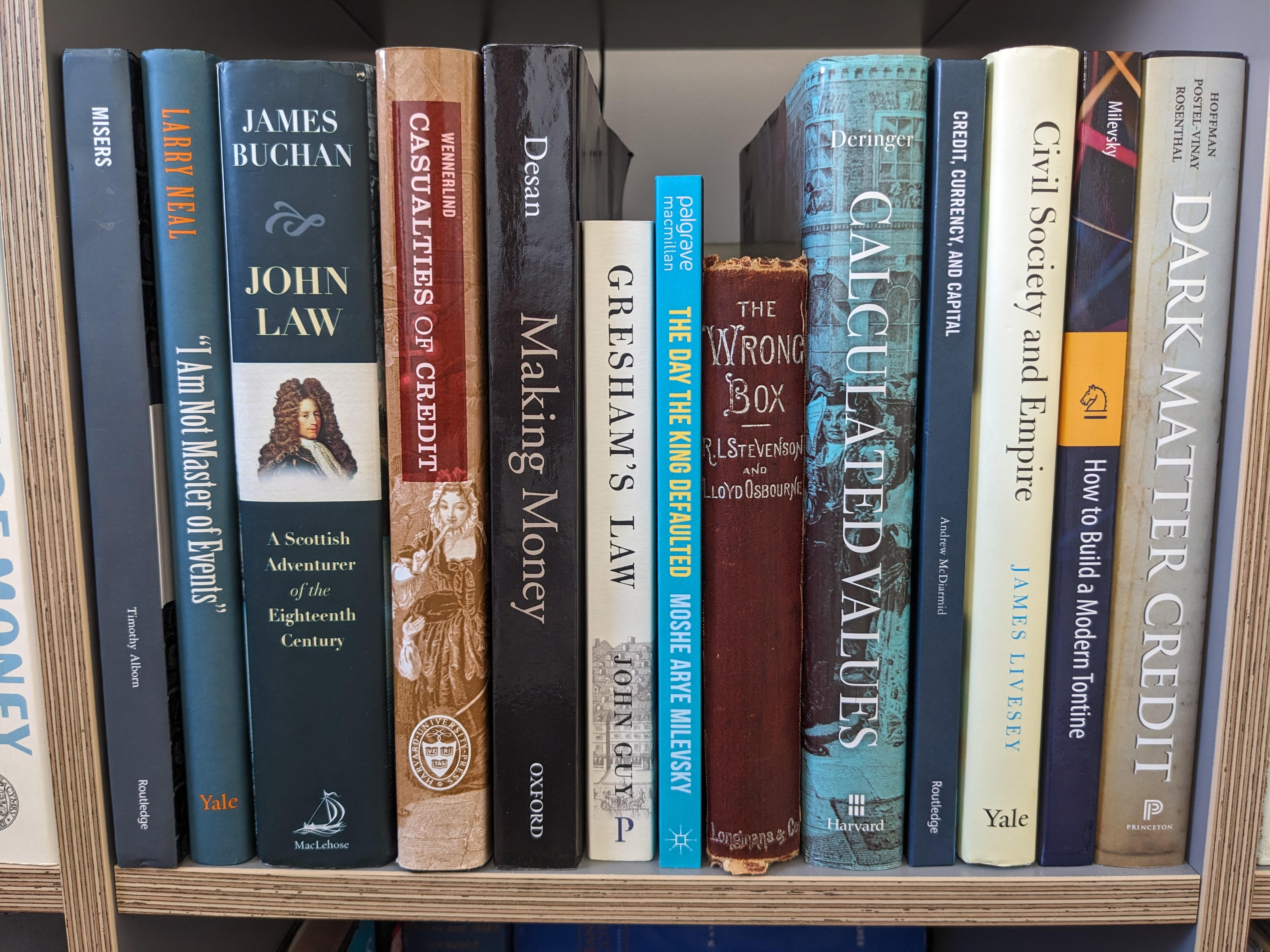 A shelf full of books